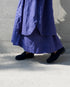 Linen Tuck Shirt Dress / Khakibeige・Frenchblue